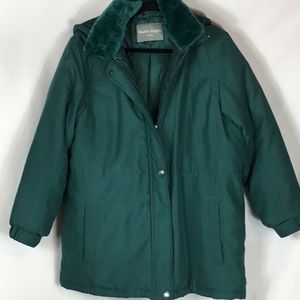Weather Stoppers by totes blue green insulated hoodie jacket